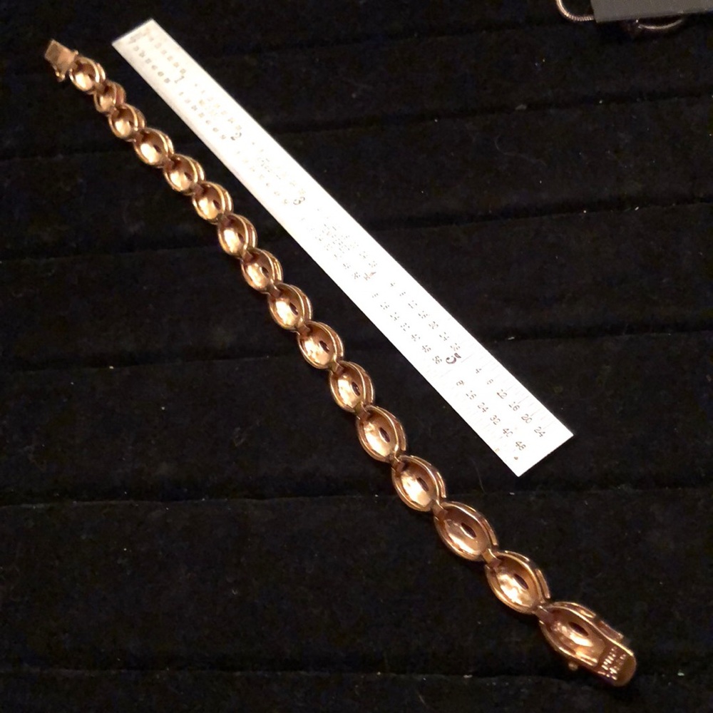 Sterling Silver/Simulated Ruby /Vermeil Bracelet - image 5